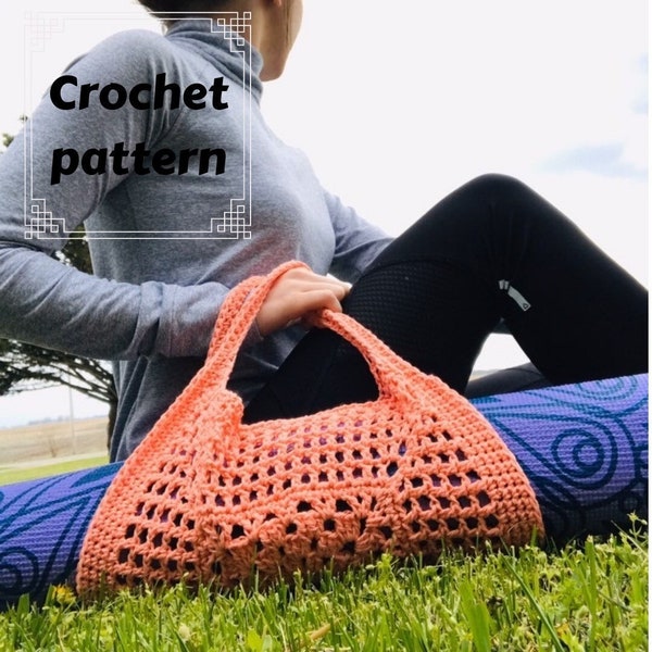 Crochet Yoga Mat Carrier Pattern, Digital Pattern Mat Carrier, Workout Mat Sling, Mandala Yoga Mat Sling