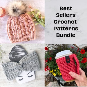 Best Sellers Crochet Pattern Bundle | Crochet Pattern Bundle | PDF Pattern Bundle | crochet patterns |Crochet Hat, Headband, Cozy Pattern
