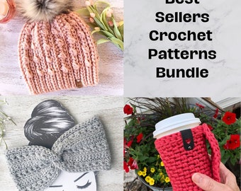 Best Sellers Crochet Pattern Bundle | Crochet Pattern Bundle | PDF Pattern Bundle | crochet patterns |Crochet Hat, Headband, Cozy Pattern