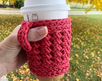 HÄKELANLEITUNG | Drink Sleeve Muster | Sticks &#39;n Stones Cozy | Gehäkelte Kaffeewärmer | Kaffee Gemüter Muster | Digitales Muster
