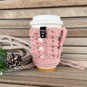 MODELLO COZY ALL&#39;UNCINETTO, Modello manica per bevande, Tutto il mio cuore accogliente, Copritazza da caffè all&#39;uncinetto, Modello copritazza da caffè, Modello copritazza digitale, Bevanda fredda