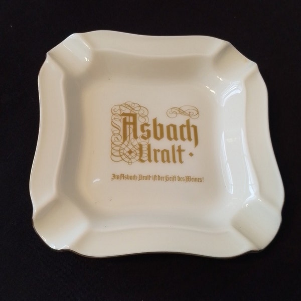 German 1970's Heinrich Krone the age old Asbach Brandy of the Rhine Ashtray