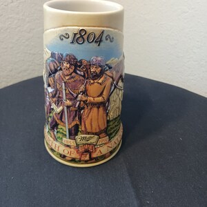Miller Genuine Draft Birth of a Nation 1804 ceramic mug of Lewis and Clark&#39;s expedition 1804