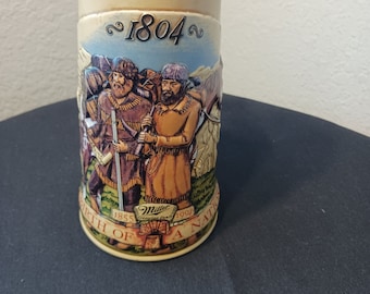 Miller Genuine Draft Birth of a Nation 1804 ceramic mug of Lewis and Clark's expedition 1804