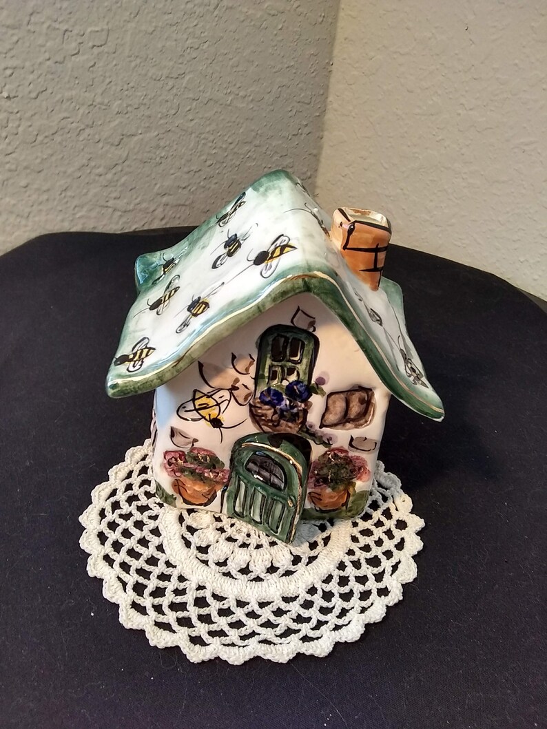 Bee House Heather Pre-2000s Goldmine Honey Bee Candle Tea Light Green ...