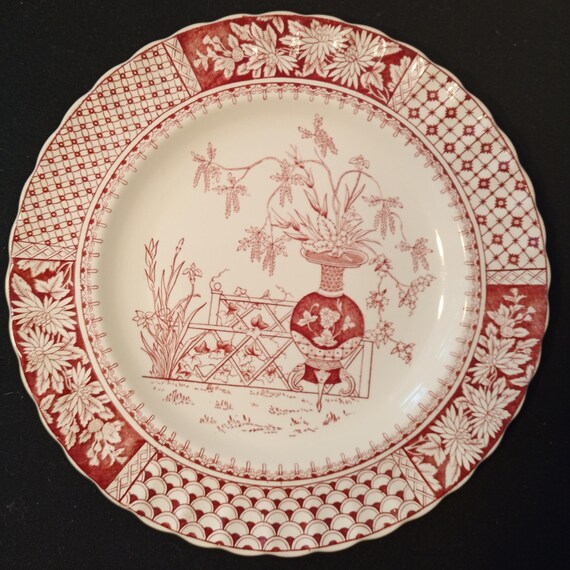 Copeland Spode KEW Antique Plate Dates 1882-1890 Transfer Ware - Etsy