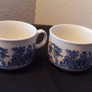Churchill Willow Blue Georgian Shape Breakfast cups