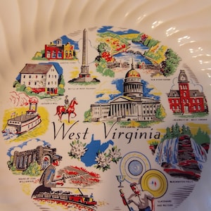 West Virginia Souvenir plate