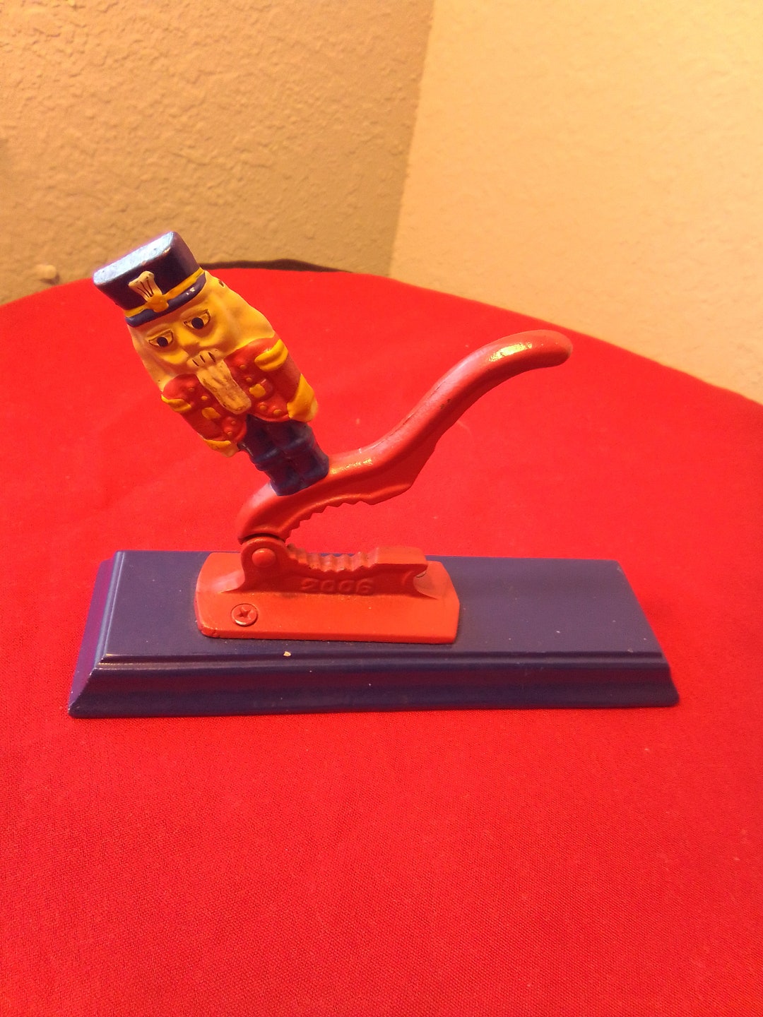 Christmas Nutcracker Cast Iron on Wood Base Houston Harvest Etsy