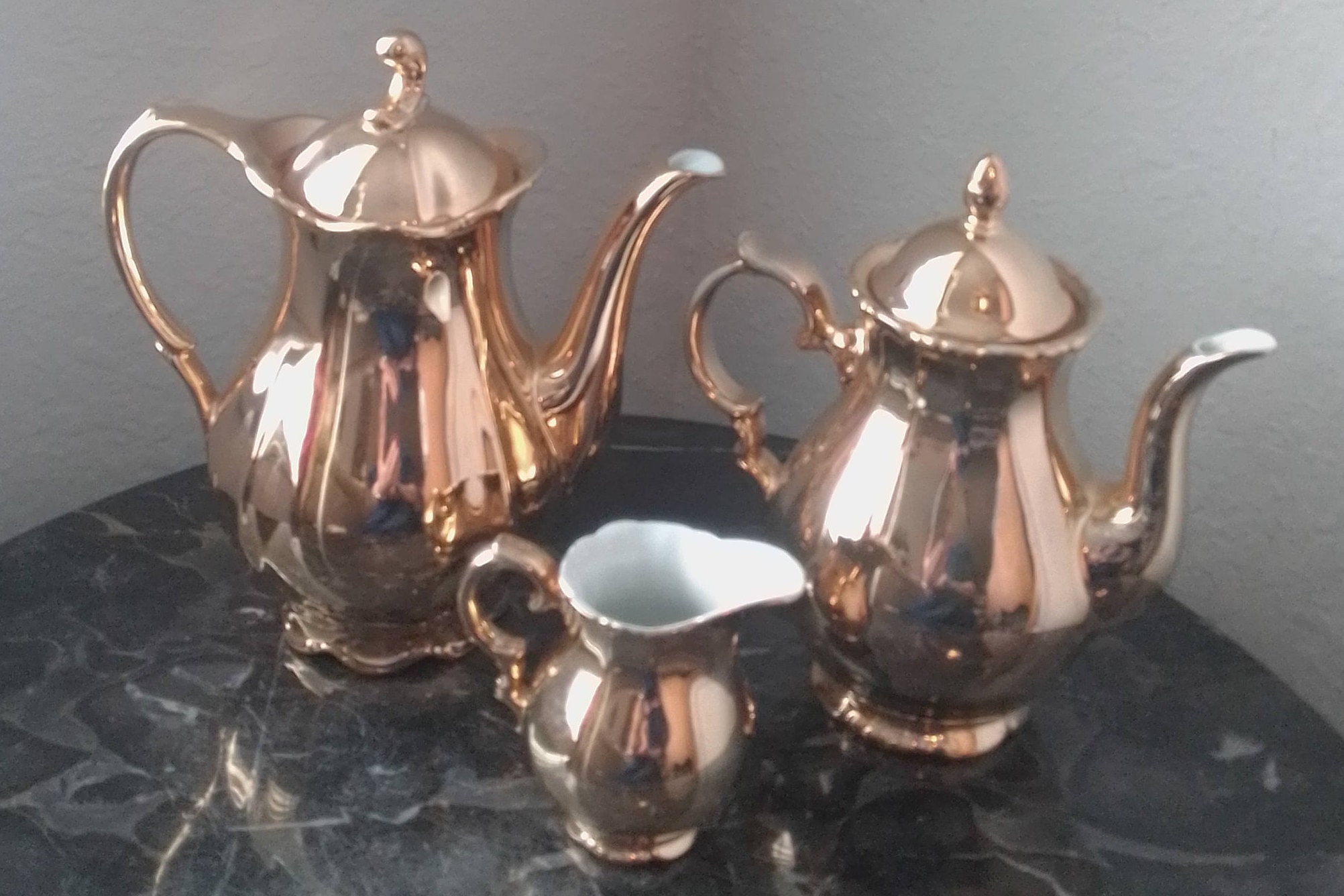 Rudolf Wachter (RW) Vintage Bavaria Germany Gold Glaze 1917-1942 Coffee ...