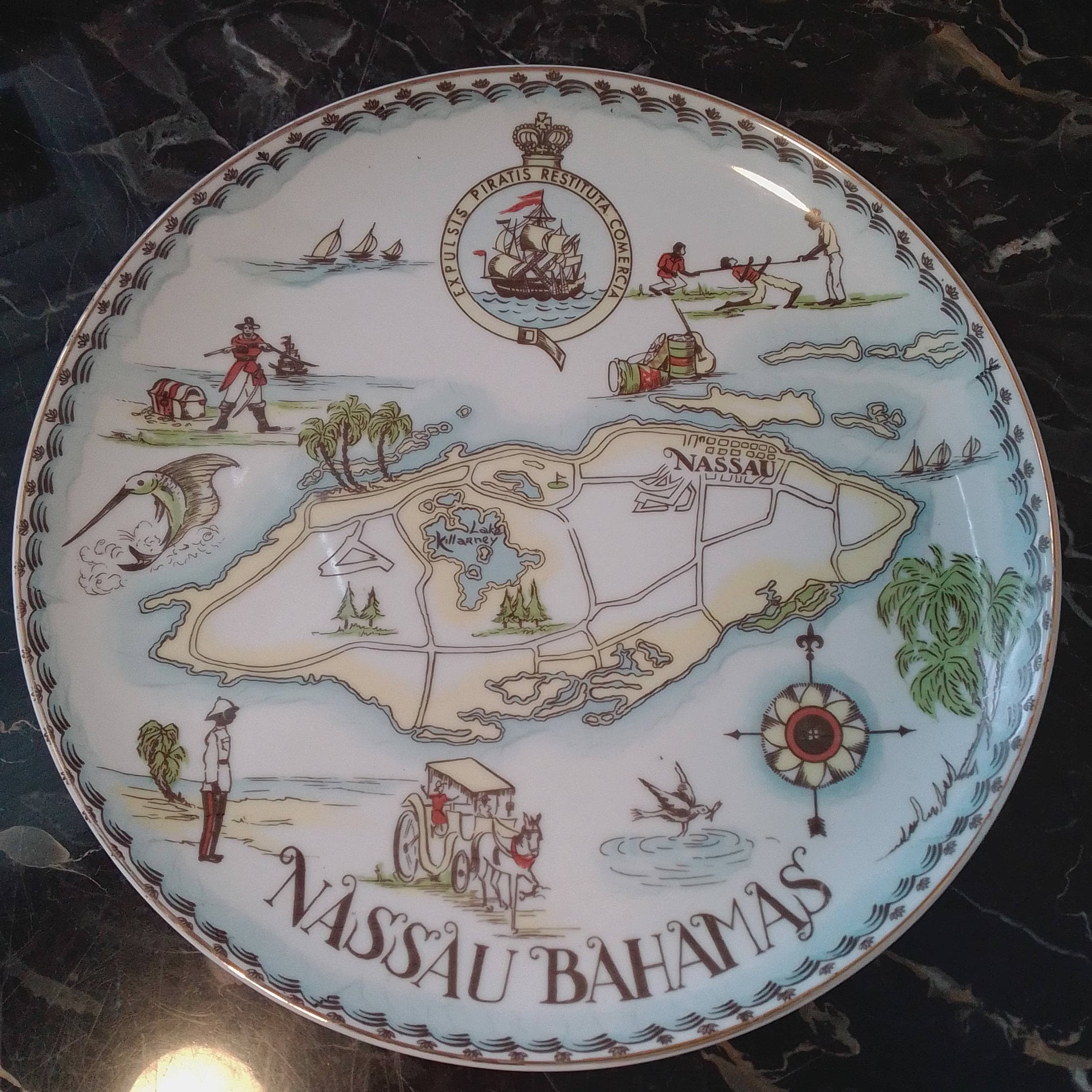 Pirate With Treasure Limbo Bar Dance Sailboats Lake Killarney Nassau