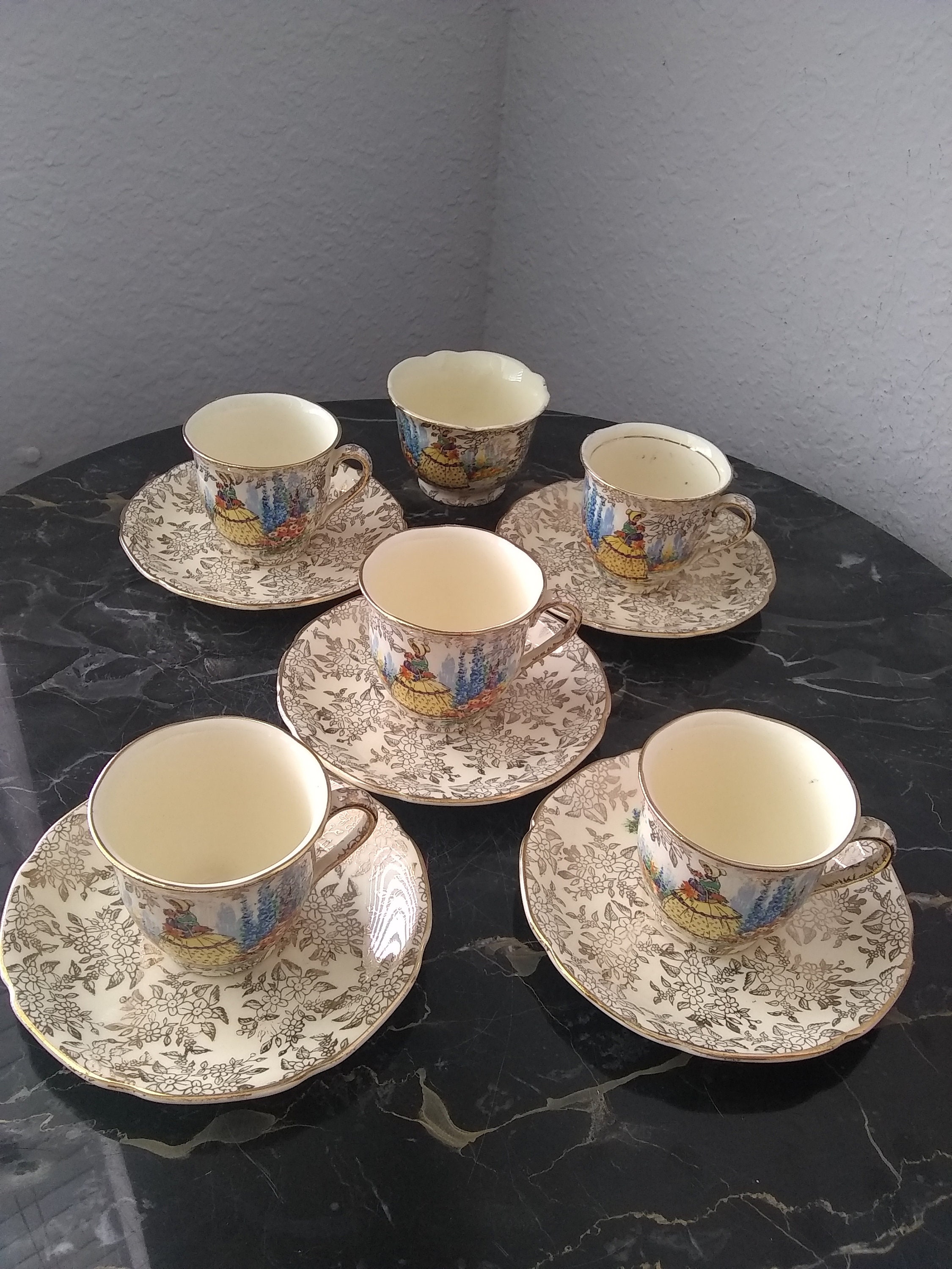 6 oz Glass Cup & Saucer (set of 6) – Empire Tea Services