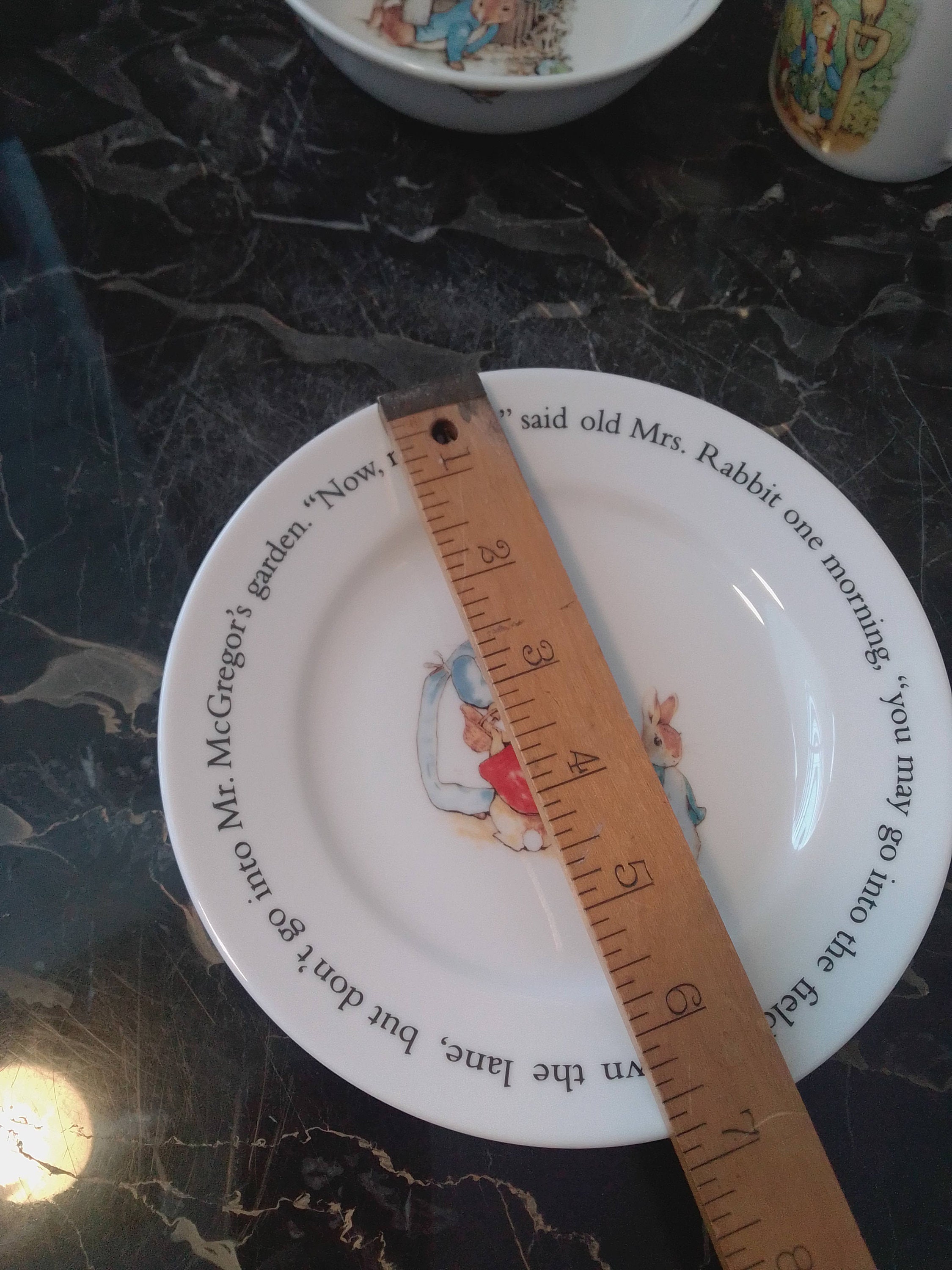 Beatrix Potter Peter Rabbit - 3-piece Set 7-in Plate -soup Bowl
