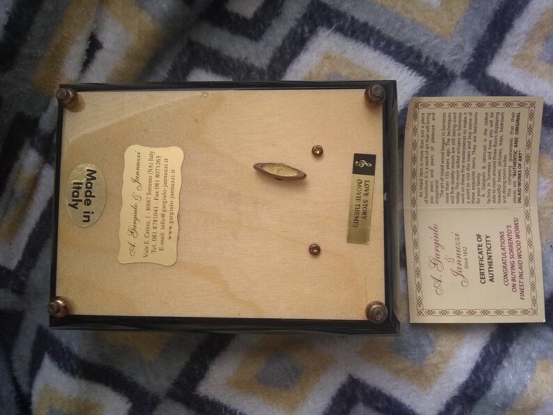 Sorrento A.Gargiulo & Jannuzzi Italy Inlaid Wood Music Box Jewelry box image 6