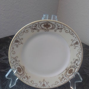 Nippon Spoke Handpainted Blue mark Bread plate pre-1911 Antique