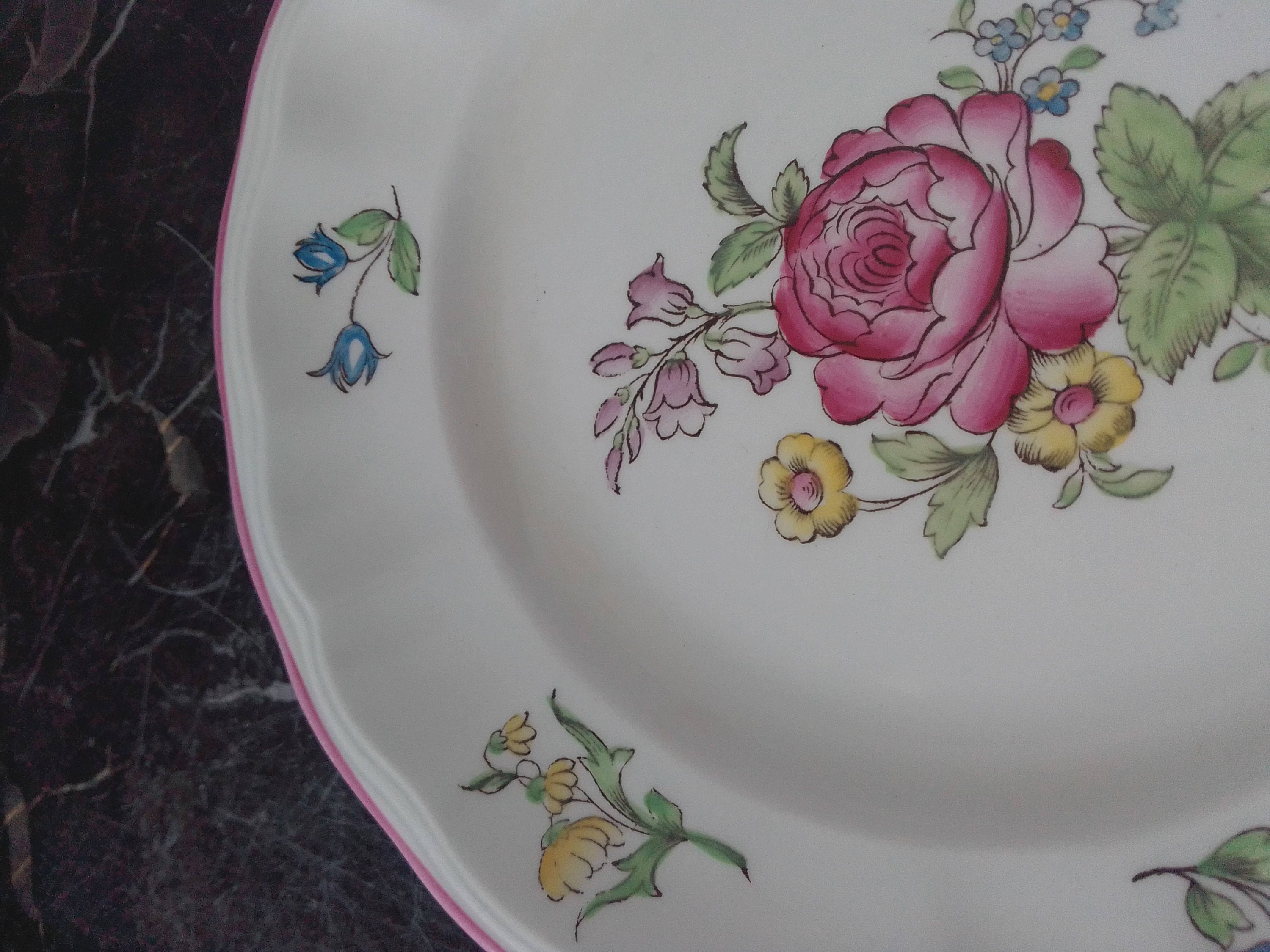 Copeland Spode England 1960-1969 Luneville Pattern Set of 3 Bread