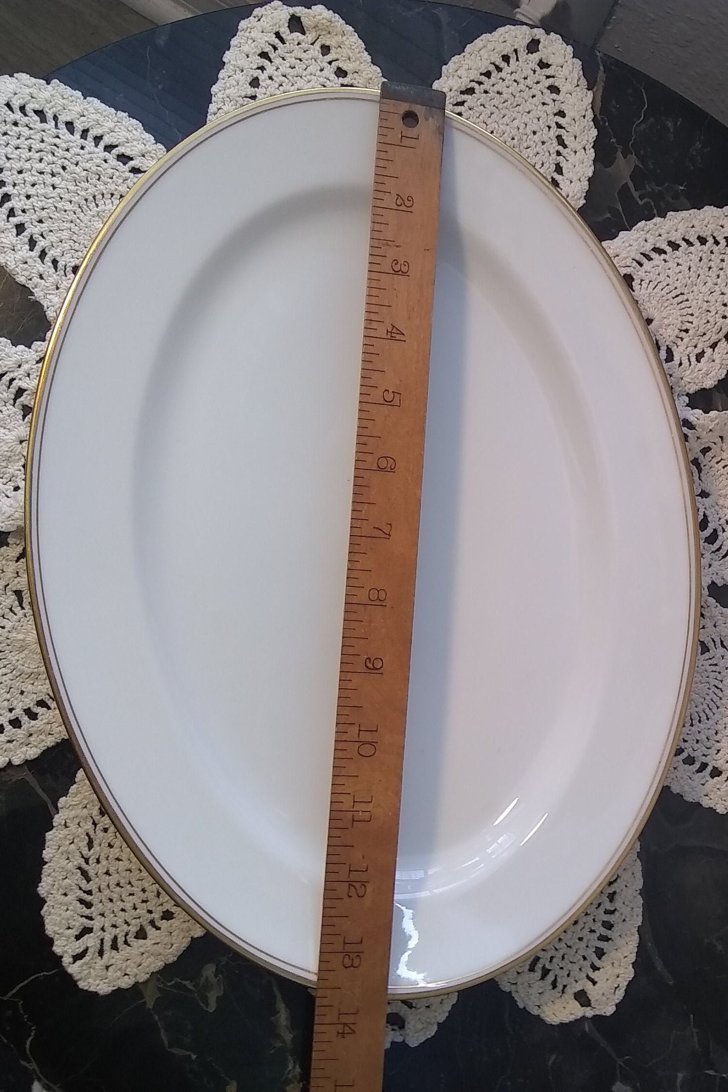 Antique 1900s Hand Stouffer Painted Haviland France 14 Inch Double Gold ...