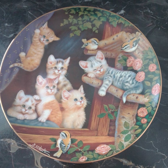 Jurgen Scholz Signed Frisky Felines Kitten Capers Bradex