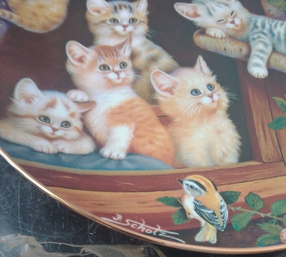 Jurgen Scholz Signed Frisky Felines Kitten Capers Bradex
