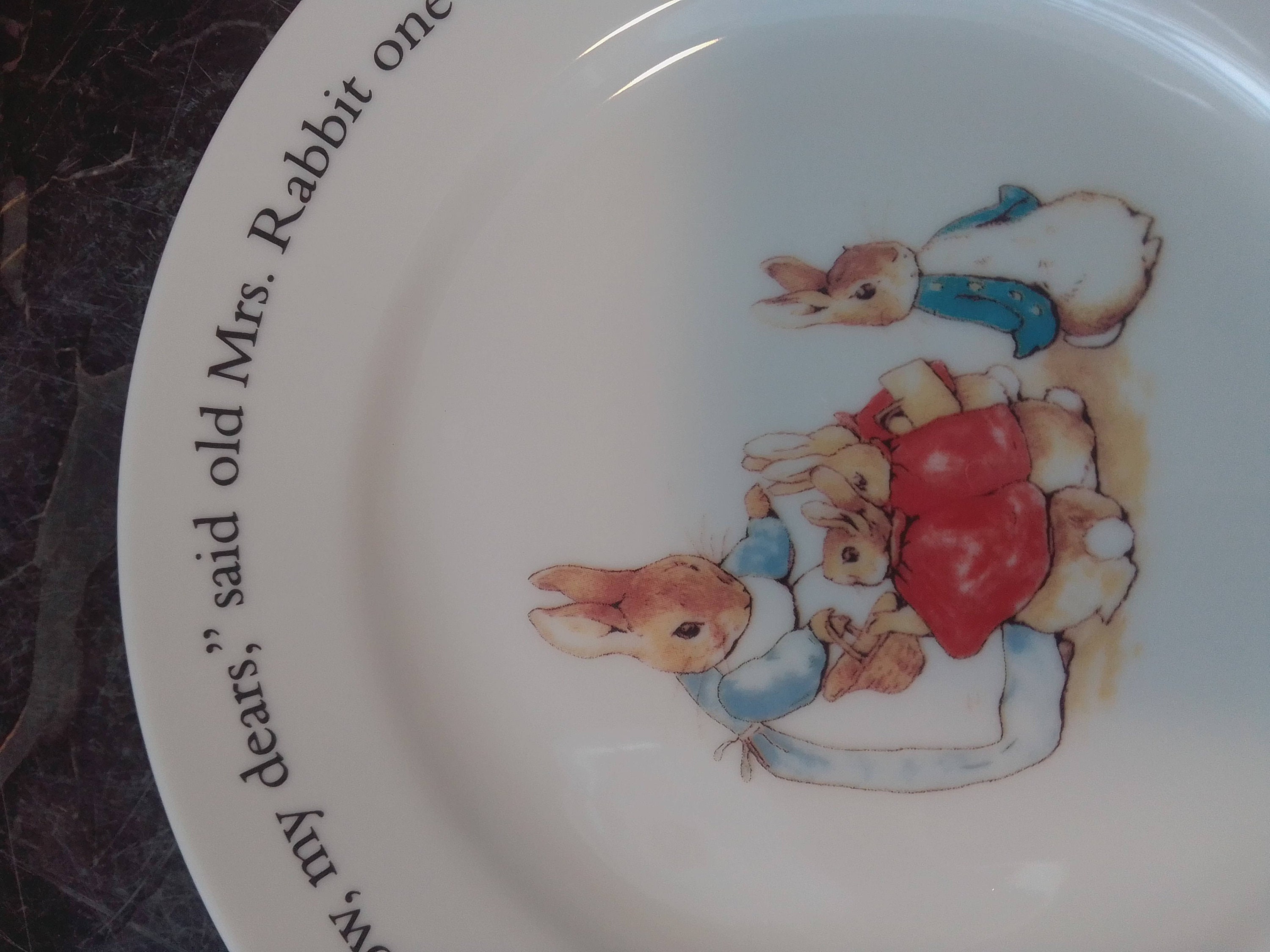 Beatrix Potter Peter Rabbit - 3-piece Set 7-in Plate -soup Bowl