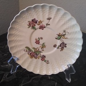 Copeland Spode England Basket Weave Wicker Lane Saucer for Bouillon Cup