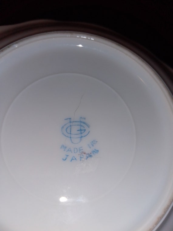Japan UCG Ucagco Trinket Dish Hand painted with p… - image 7