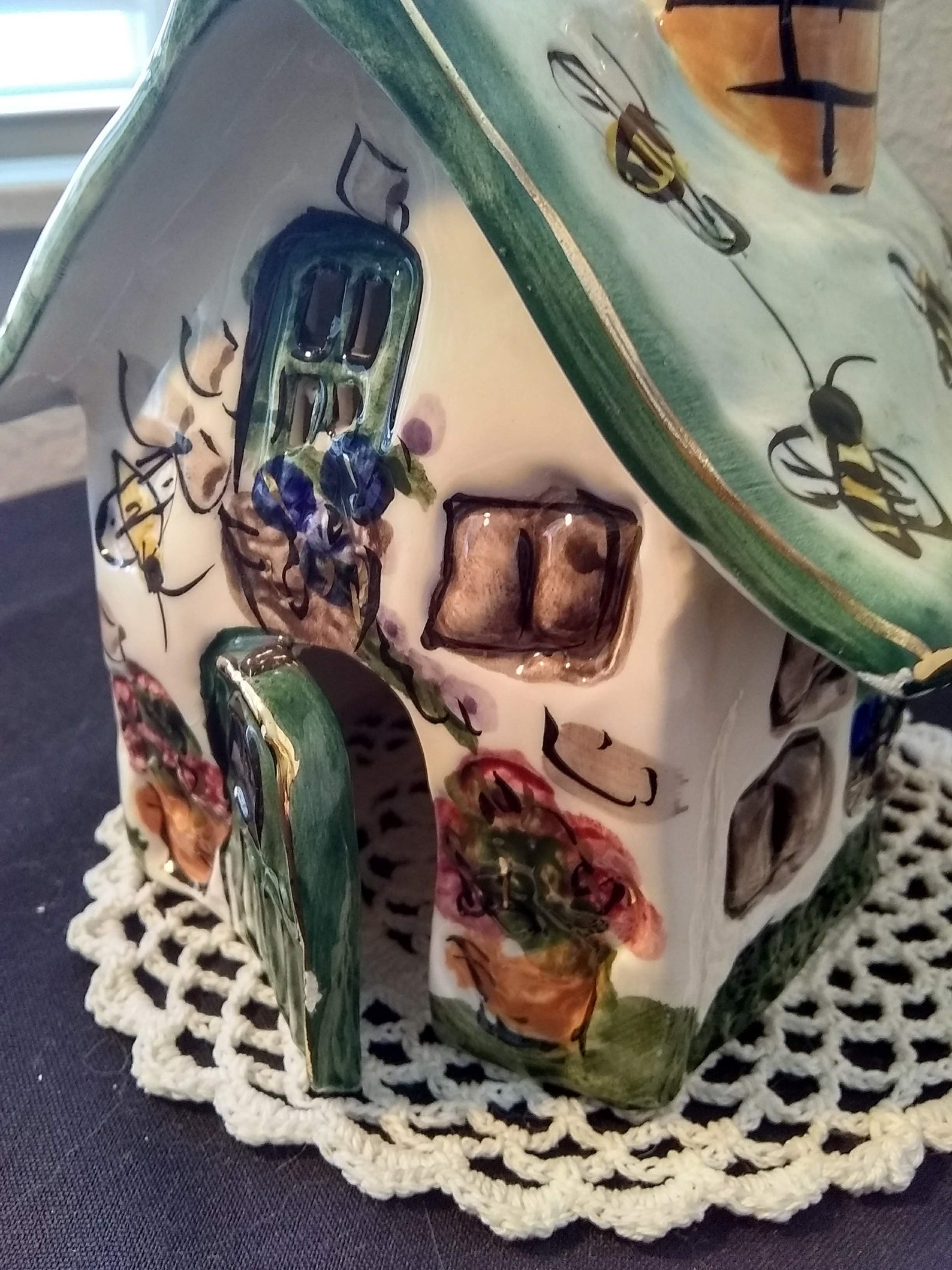 Bee House Heather Pre-2000s Goldmine Honey Bee Candle Tea Light Green ...