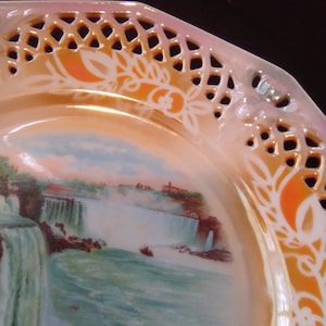 PA Arzberg, Bavaria- Germany Souvenir plate of &quot; Prospect Point Niagara Falls (1928 to 1946)