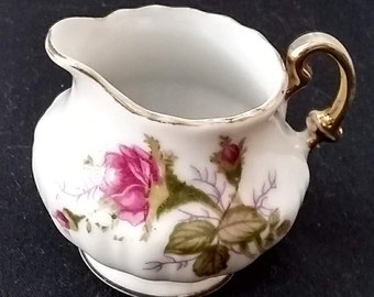 Royal Sealy Japanese 1950s China Moss Rose Pattern Mini Creamer