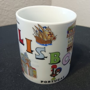 Portugal Lisboa souvenir mug with coat of arms of Lisbon by handel