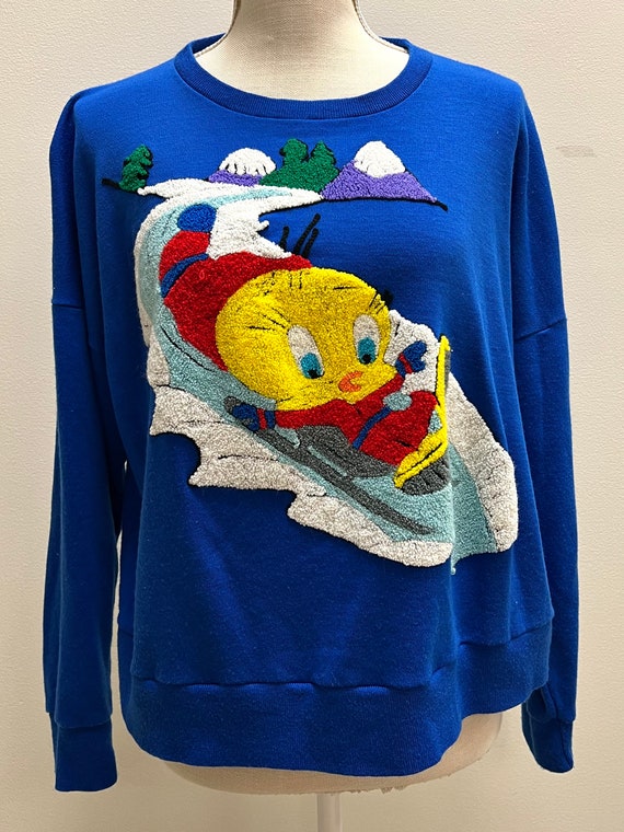 Sunday Comics Sweatshirt Vintage 80s Warner Bros Holiday - Etsy
