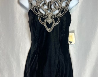Linda Allard Ellen Tracy Velvet Burnout Black Cocktail Dress Size S - Etsy Linda Allard Ellen Tracy Velvet Burnout Black Cocktail Dress Size S - Etsy