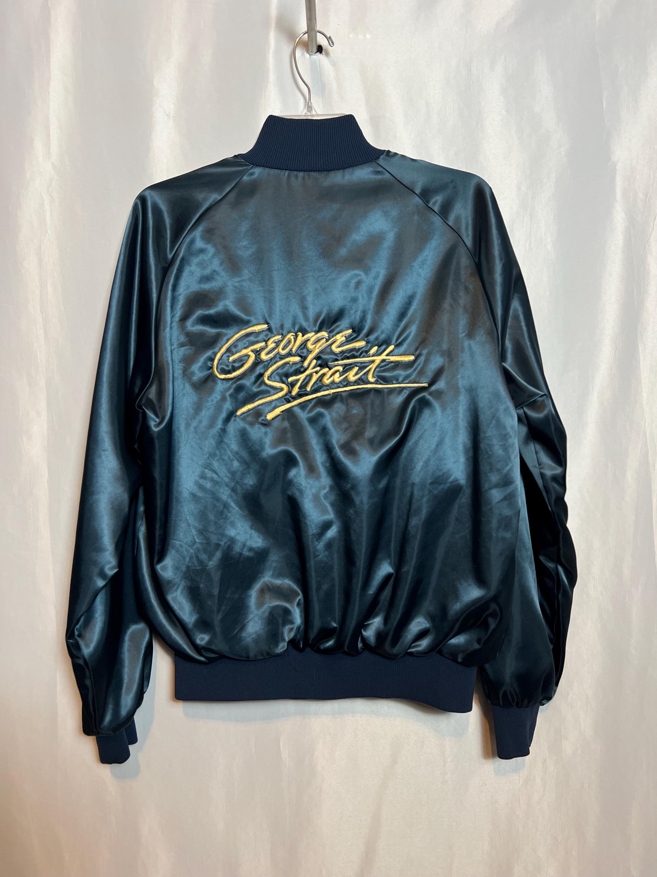 Vintage 80s George Strait Satin Tour Jacket Country Western Band Vintage 80s George Strait Satin Tour Jacket Country Western Band