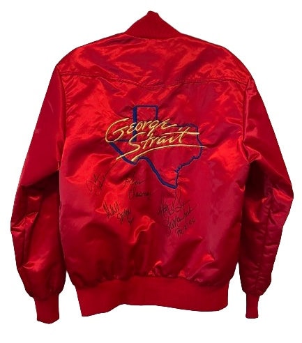 George Strait Tour Jacket Vintage 1986 Satin Bomber Snap Front