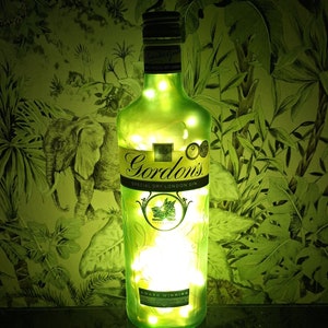 Frosted Gordon's Gin Bottle Light. Perfect Gift for any Occasion!