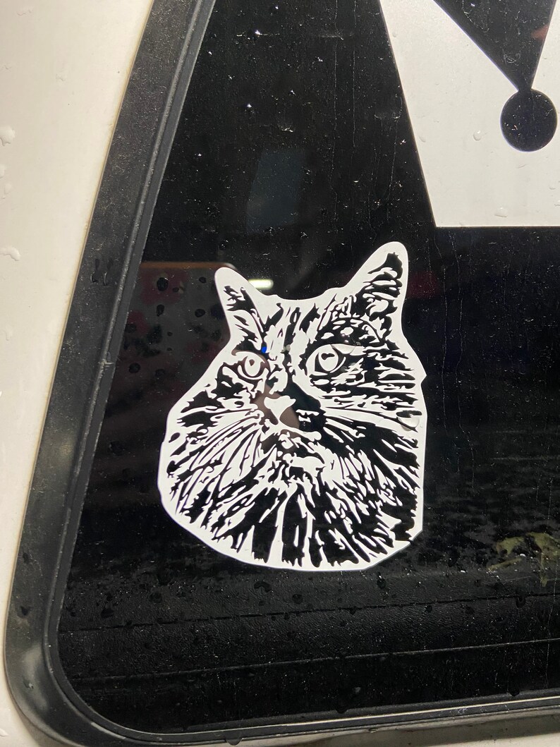 Custom Pet Sticker, Custom Cat Car Decal, Custom Dog Bumper Sticker
