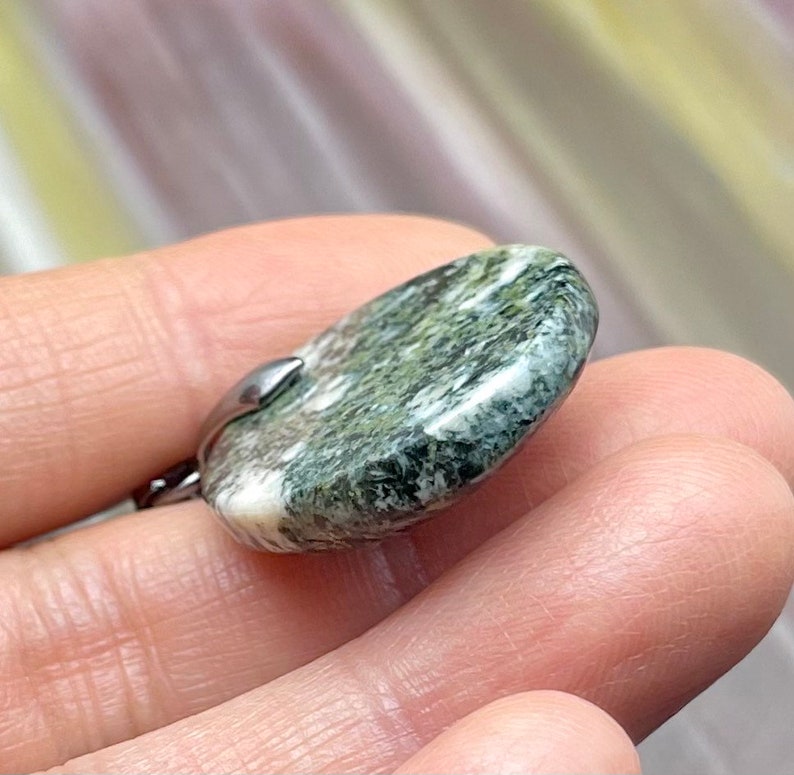 Rare Preseli Bluestone Stonehenge Round Pendant Necklace Crystal Attunement Crown Base Third Eye Chakra Stone