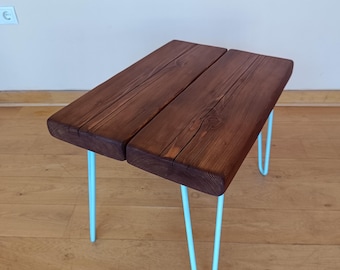 Stolik kawowy Couchtisch Beistelltisch Altholz Nussbaum masyw Holz Bohlen Sofatisch Stolik kawowy z drewna odzyskanego
