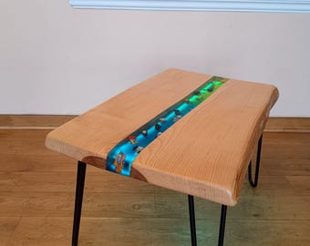 Couchtisch Lego Minifiguren Epoksydharz masywna Holz Sofa Beistelltisch epoksydowa konstrukcja Unikat