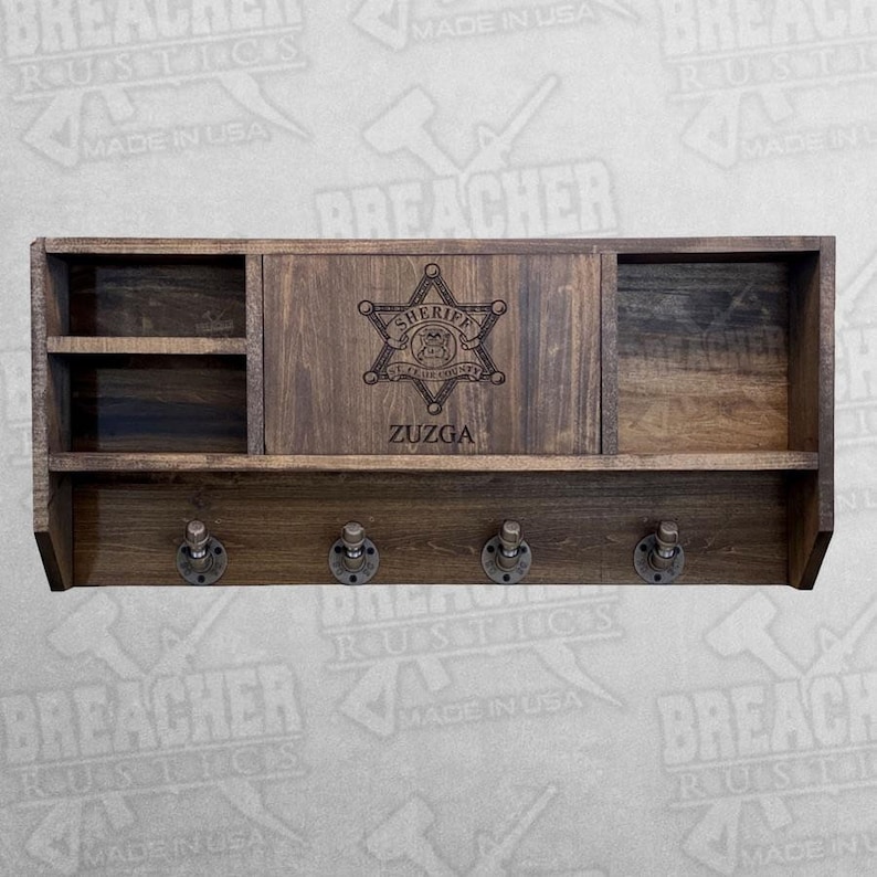 Police Uniform Pin Rack Police Gear Rack - RFID Lockable Cabinet - Police Officer Gift ...
