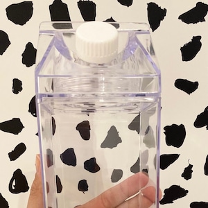 Garrafa de água de caixa de leite | Blanks |Material de artesanato |500 ml| 1L |Limonada |primavera |fruta| borboletas | kawaii | infusões