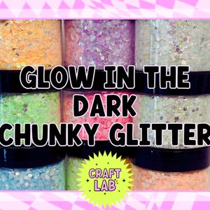 Glow in the dark chunky Glitter perfect for slime, crafting, nails and more| resin| snowglobe tumblers | halloween tumblers | Ready to Ship