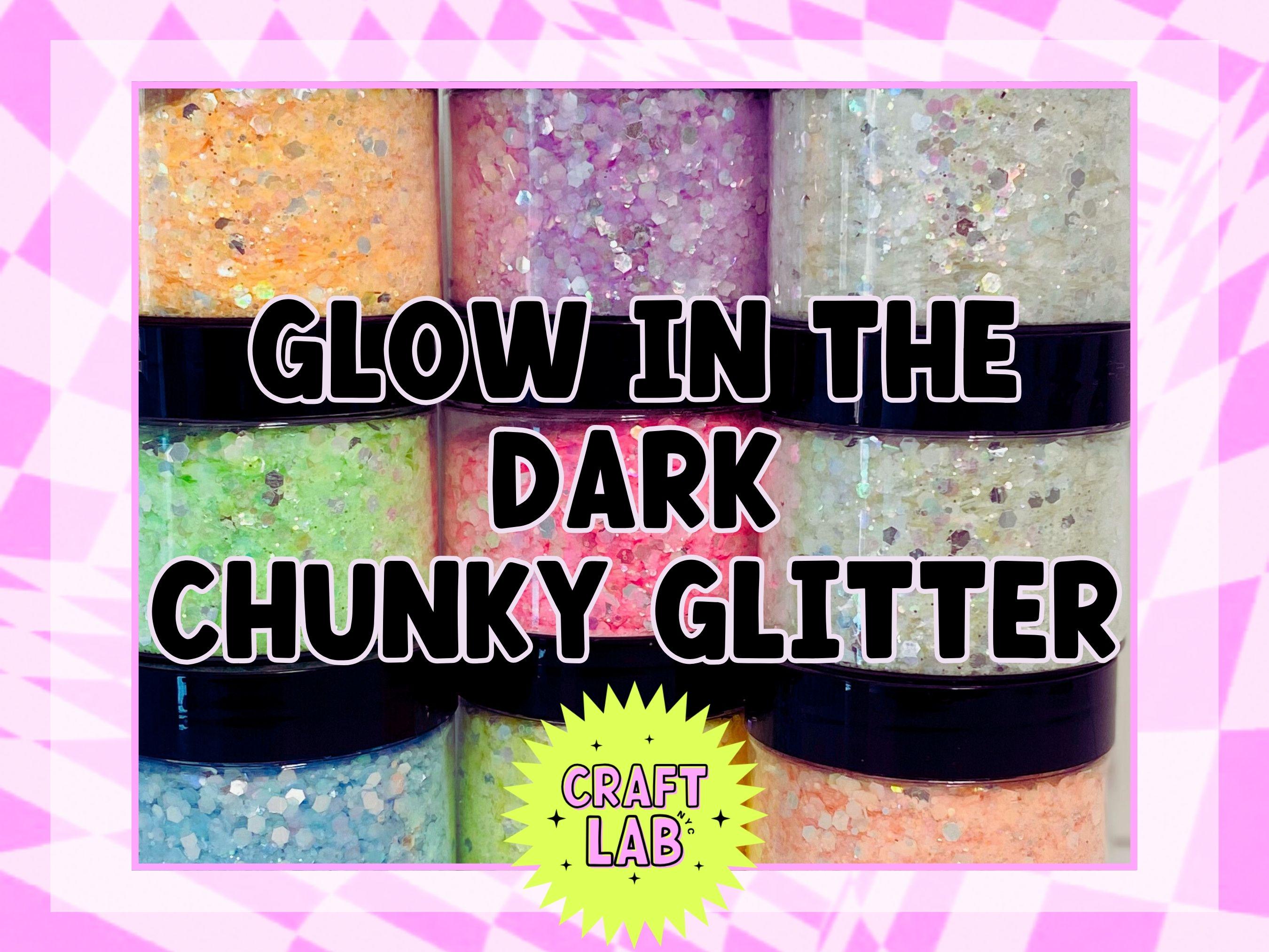 Grosses paillettes phosphorescentes parfaites pour le slime, le bricolage, les ongles et plus encore | résine| gobelets boules à neige | gobelets d'halloween | Prêt à expédier