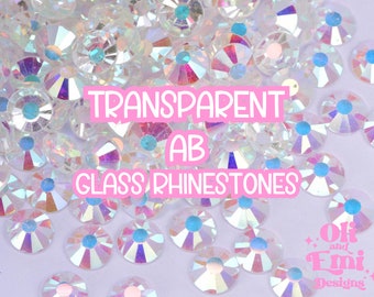 Transparent Clear AB Glass Rhinestones SS6, SS10,SS16,SS20| NON Hotfix| Embellishments | DIY |Tumbler Needs | Beginner Crafts| Nails | tools