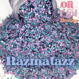 Razmatazz- polyester CHUNKY Glitter perfect for slime, crafting, nails and more| resin| snow globe |tumblers | RTS