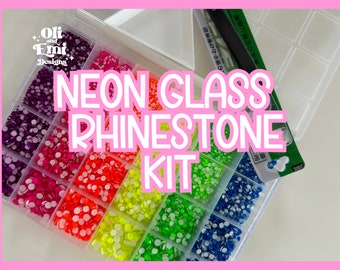 Neon Glass Rhinestones Exclusive Kit SS6, SS10, SS16, SS20 NON Hotfix| Embellishments | DIY |Tumbler Needs | Beginner Crafts| Nails | tools