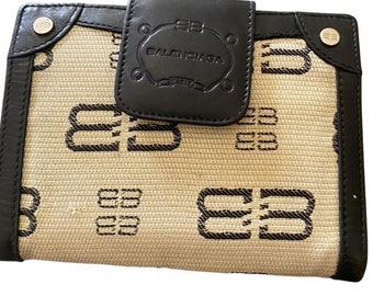 beige balenciaga wallet