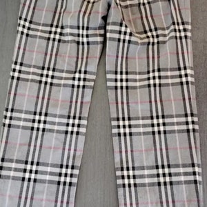 Burberry Plaid Pants Etsy