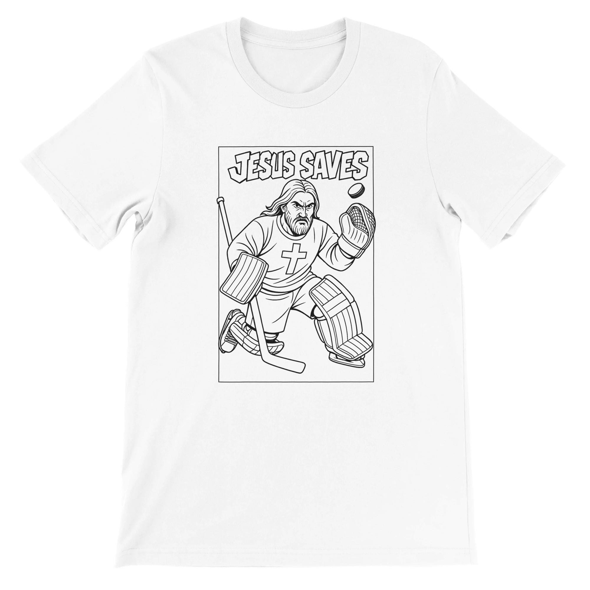 Hockey Players Jesus Saves Hockey T Shirt Funny Hockey Shirt Jesus