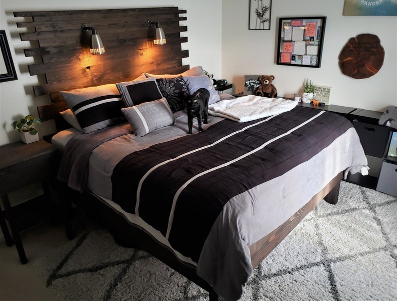 Lifted Dutchman Solid Rustic Wooden Bed Frame Twin to Cali Etsy